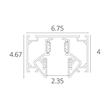 A473206 МАГНИТНЫЙ ШИНОПРОВОД LINEA ДЛЯ МОНТАЖА В НАТЯЖНОЙ ПОТОЛОК 2 метра